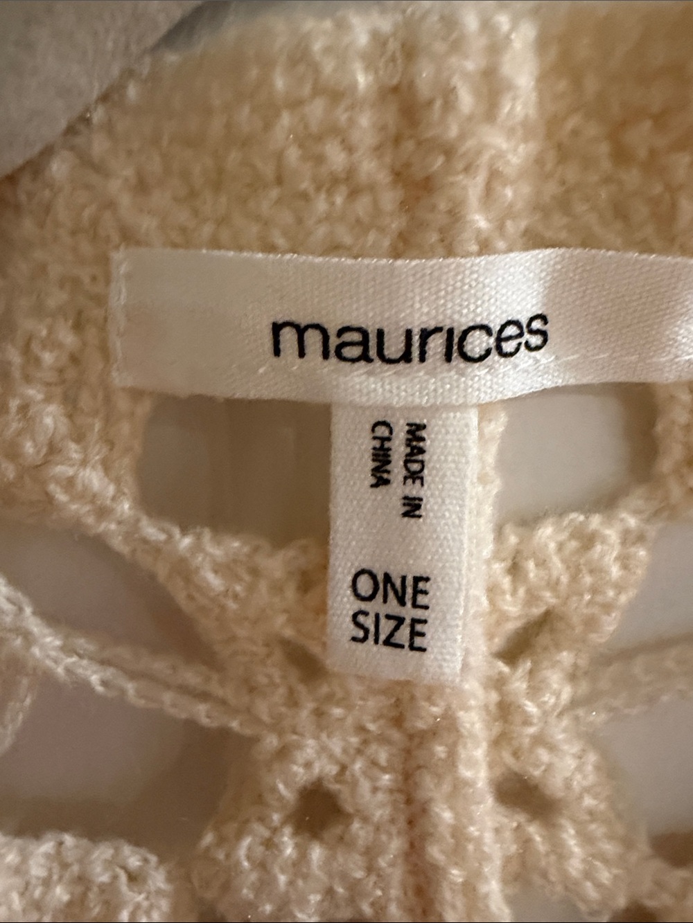 Maurices Cream Crochet Openwork Cardigan - Picture 2 of 6